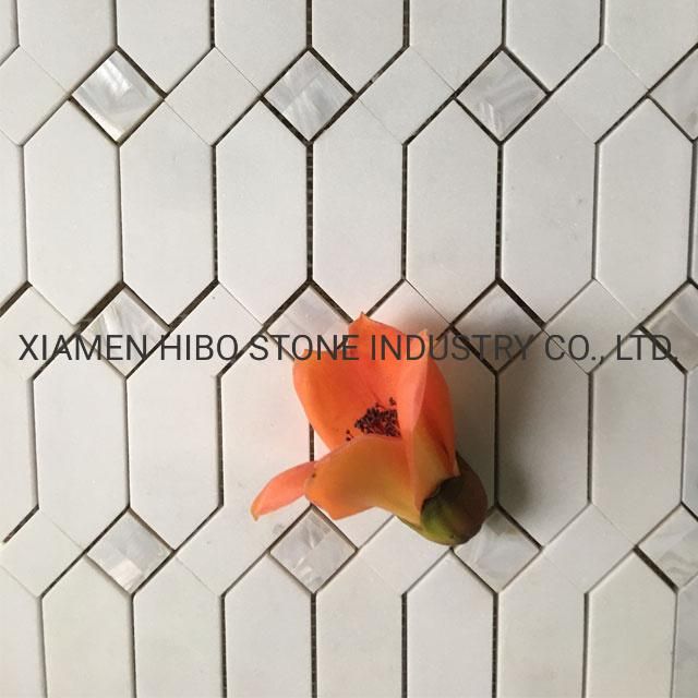Hot Selling Italian Luxury Calacatta Gold Marble High Bevel Hexagon Wall Tiles for Home Decor