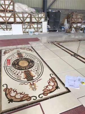 Moreroom Stone Custom Lobby Flooring Design Waterjet Marble Medallion for Sale