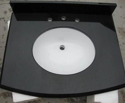 Popular Absolute Black Granite Countertop Solid Surface Kitchen Top