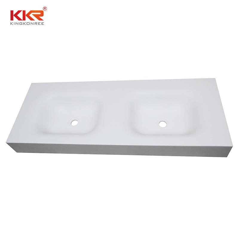 Resin Stone Washroom Countertops Custom Color Solid Surface Basin Price