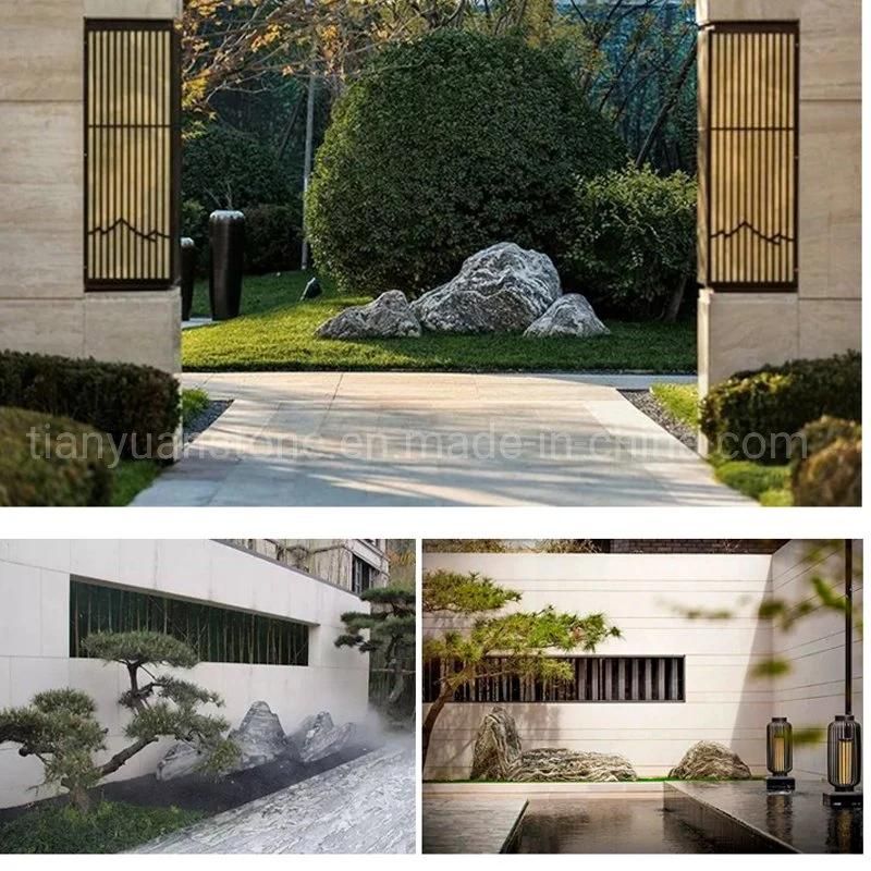 Outdoor Garden Decorate Natural Large Black Water Wave River Rock Stone Boulder Landscapes