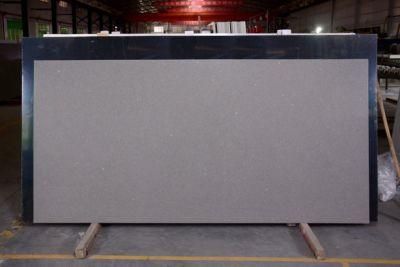 Crastal Grey Polished Surfaces Engineered Quartz Stone Slab with NSF SGS Certification