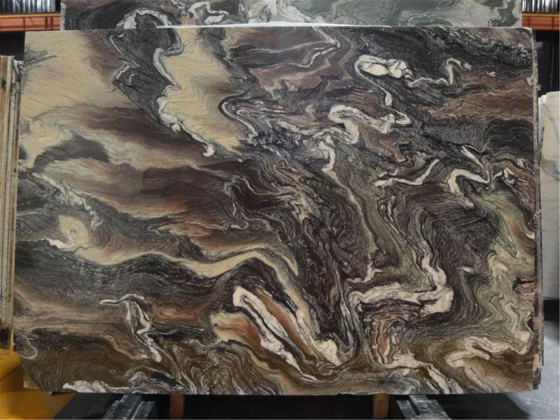 Natural Stone Landscape Purple Marble for Home/Kitchen Decoration