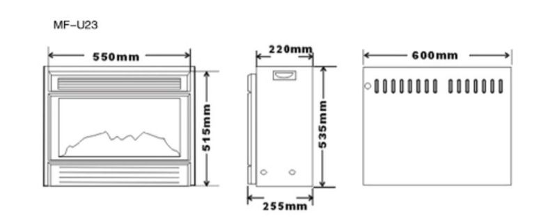UL, CE and GS Certification Electrical Fireplace/Electrical Fireplace Mantel (MF-U23)