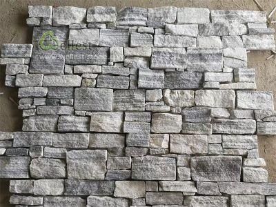 Classic Cloudy Grey Quartzite Natural Stone Panel for Wall