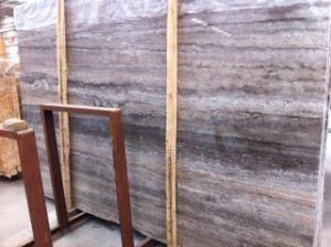 Polished Slabs Silver Travertine for Flooring and Wall Tiles/Slabs