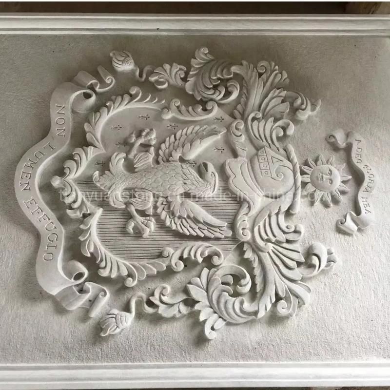 Yellow Sandstone Sculpture Relief for Wall Hanging Art Decoration