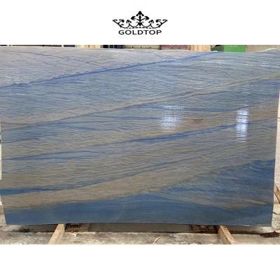 Natural Stone Azul Blue Marble Slab Worktop/Countertop/Vanity Marble for Building/Engineering Project
