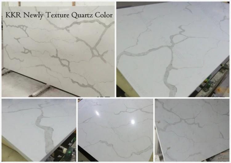 Kkr 20mm White Quartz Stone for Floor Tile Countertop