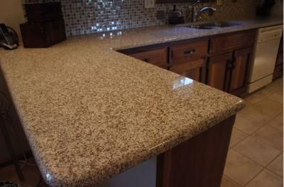 High Polished Gold Granite Countertops for Kitchen/Bathroom Cut-to-Size Slabs/Tiles Wholesale