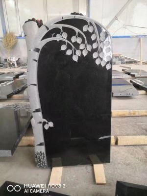 New Zealand Tree Carved Granite Tombstone Momorial Headstone