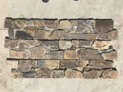 Brown Blend Field Limestone Wall Stone Panel