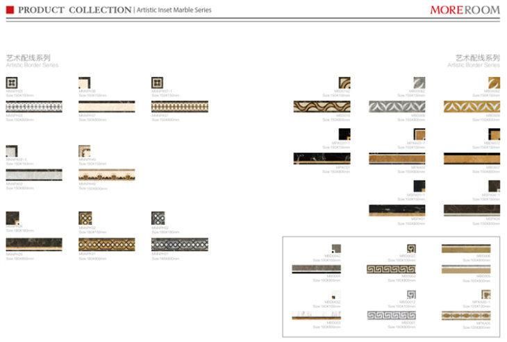 Beige Marble Mosaic Border Flooring Design