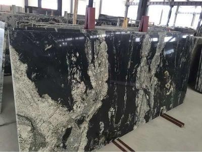 Natural Stone Black/Grey Slab Marble/Granite for Countertop/Vanity/Table/Wall/Flooring Building Supplier