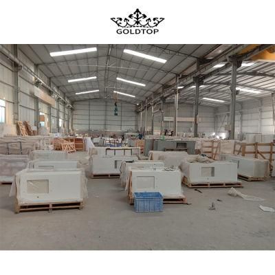 Artificial Stone Polished Factory Price Pure White Stone Slab Quartz Floor/Countertop/Vanity/Wall Tiles/Cabinet