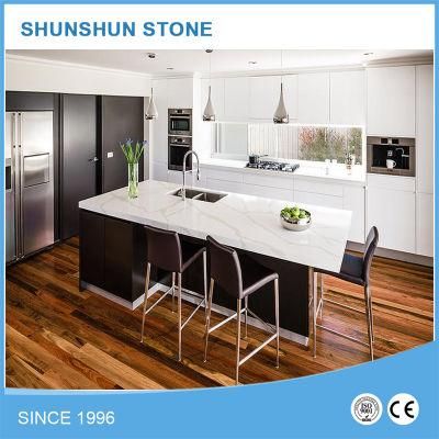 Popular Calacatta White Quartz Countertops for Kitchen