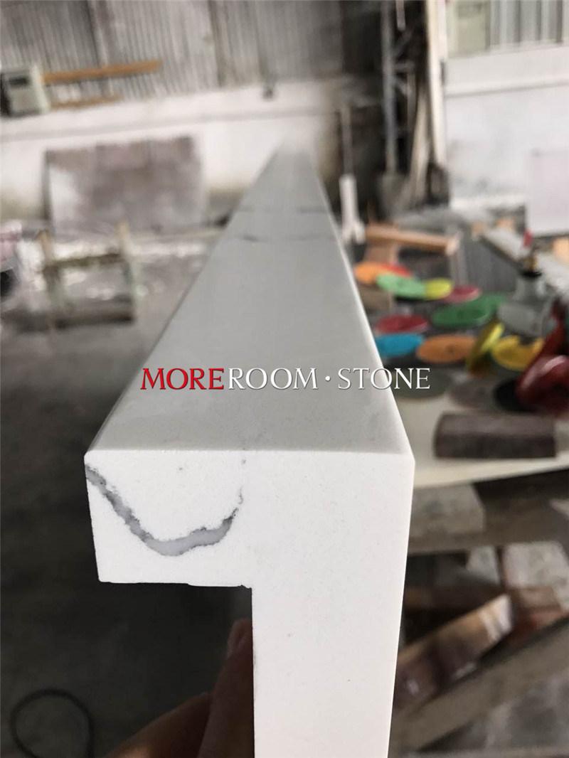 Engineered Stone Kitchen Countertop Calacatta White Marble Quartz Stone Slab