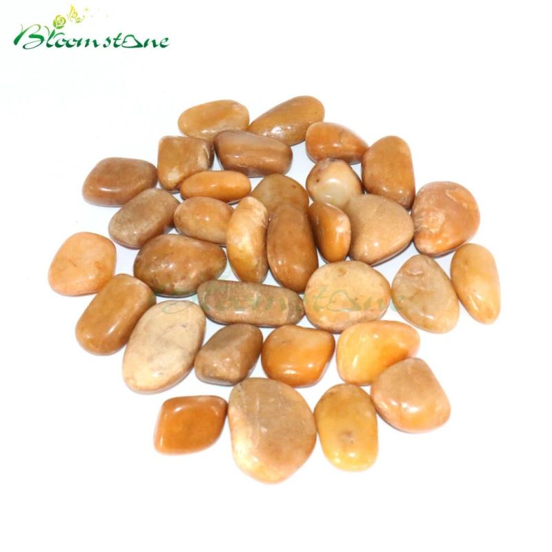 High Polished Yellow Pebble Stone for Landscaping and Garden Decoration