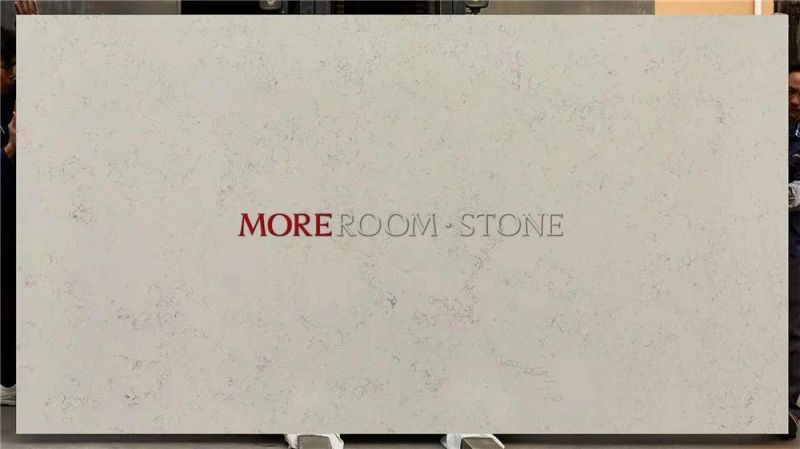Engineered Stone Slab Calacatta White Quartz for Hotel/Commercial Kitchen/Bathroom Countertop/Vanity Top Floor Wall Tiles