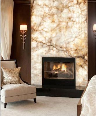 Translucent Artificial Stone Natural Alabaster Stone for Wall Decor &amp; Fireplace