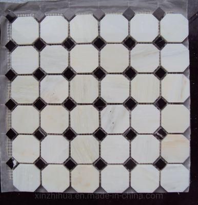 Natural White Marble Stone Octagon Mosaic Kitchen Walling Tiles Factory/Direct/Price
