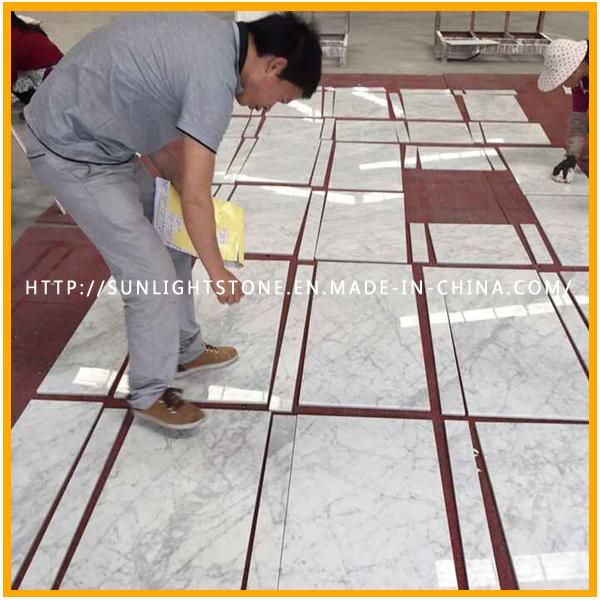 Polished Crystal White Wave Marble for Stone Tiles Paving Flooring