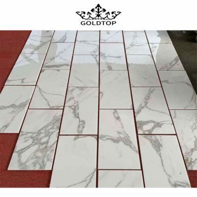 Top Quality Natural Italian Marble Slab Calacatta White Marble Slab with Grey Veins for Sale