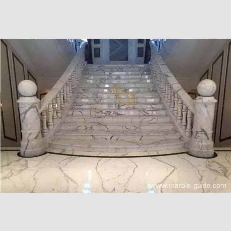 Polished Arabescato White Marble for Bathroom Decor/Flooring/Staircase/Wall