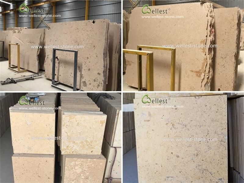 Wholesale Good Price Natural Yellow Limestone Wall Cladding Stone Tile, Stacked Stone Veneer