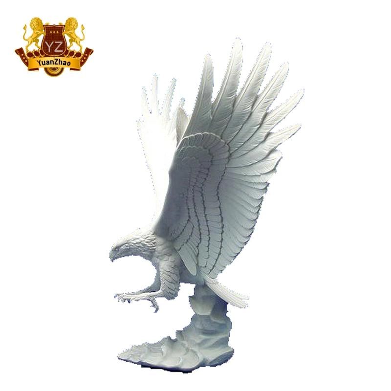 Home Decoration White Marble Eagle Sculpture for Sale