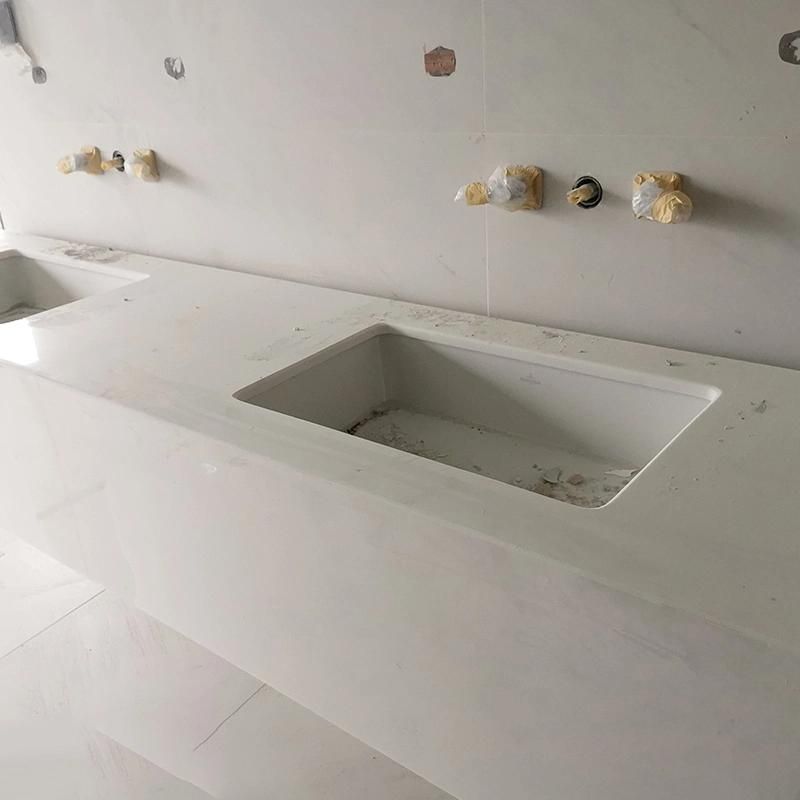 Customized Countertops High-End Design Italy Artificial Stone Artificial Marble Solid Surface Countertops Vanity Tops for Hotel