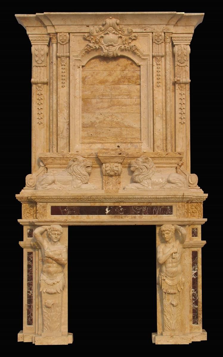 Custom Hand Carved Marble Fireplace Mantels