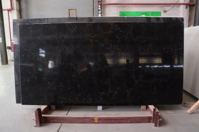 Quartz Slab Artificial Stone Black Carrara Quartz Stone Slab for Vanity Top/Island /Countertop