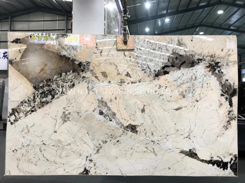 Brazil Patagonia Pandora White Granite Slab for Interior Countertop Wall Floor Tile