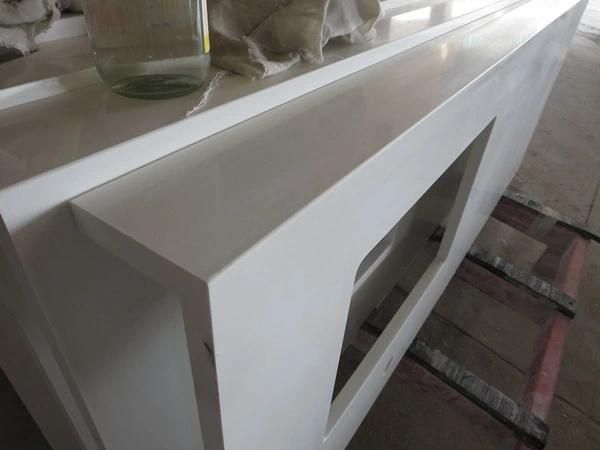 Prefab White Quartz Countertop for Kitchen/Bathroom