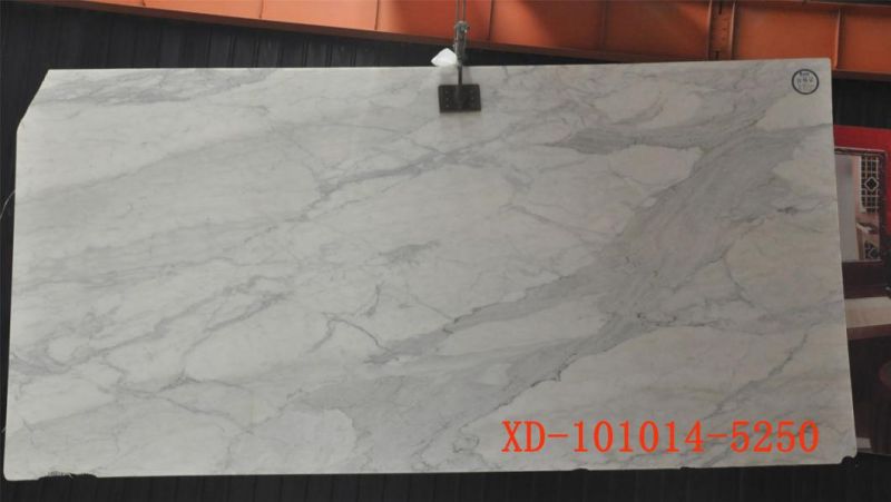 Snow White Polished Marble Slabs for Interior Flooring Wall Decoration