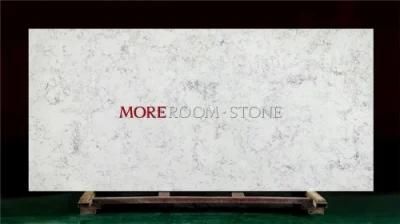 Engineered Stone Slab Calacatta White Quartz for Hotel/Commercial Kitchen/Bathroom Countertop/Vanity Top Floor Wall Tiles