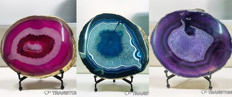 Natural Semi-Precious Stone Agate Coaster Big Slabs for Agate Kitchen Island