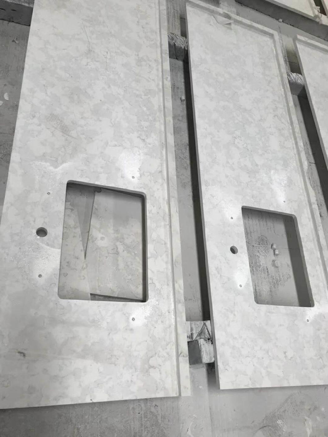 Kitchen/Bathroom Beige Soapstone Solid Surface Wholesale Prefab Quartz Countertops