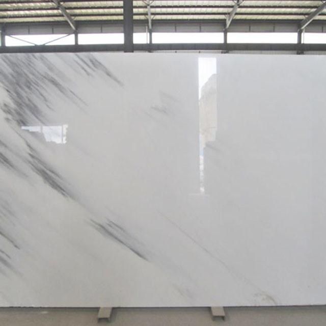 Blue Sky White Jade Polished Marble Slab for Countertop/Worktop/Floor/Flooring/Paving Stone/Stair Tread/Window Sill/Wall