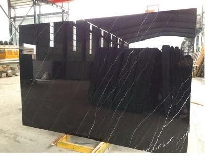 Black Nero Marquina Marble Slabs for Kitchen Countertop/Flooring/Steps/Stairs/Bathroom/Vanity