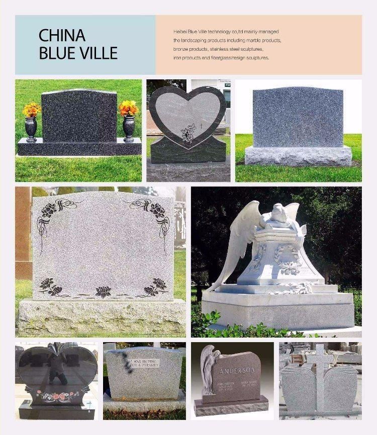 European/Russian/American Style Granite/Marble Tombstone with Custom Design MTB-03