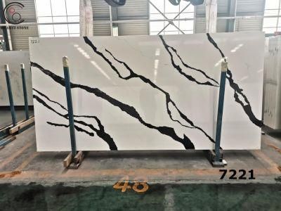 Beautiful 7221 Artificial Quartz Stone Slab Used for Kitchen Countertops