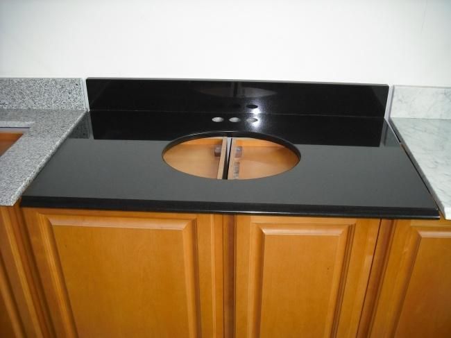 Natural Stone Grey Granite Bathroom Vanity Tops