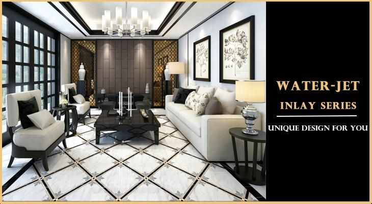 Natural Marble Flower Water Jet Marble Tile Pattern