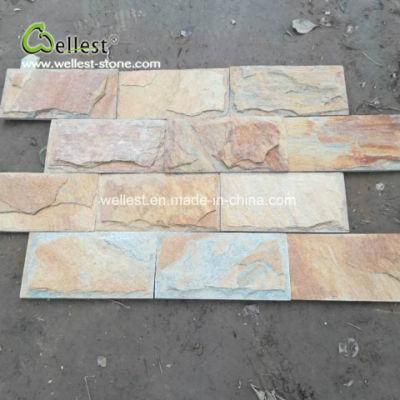 Rusty Quarzite Mushroom Tile for Decorative Outdoor Stone Wall Tile