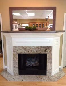 Modern Natural Stone Fireplaces, Shanxi Black Granite Fireplace
