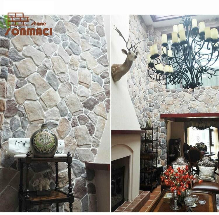 Free Form Natural Stones for Exterior Wall House