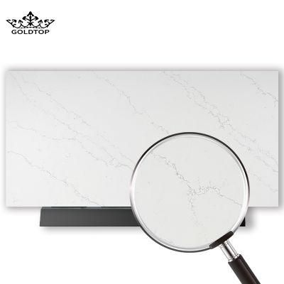 Venatino Statuario Polished/Honed/Leather Finish Calacatta Stone Slabs/Tiles Artificial Quartz for Kitchen Table Countertop