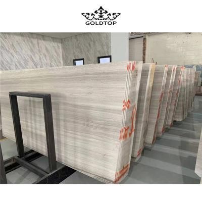 Chinese Wholesale Veroia Stripes Marble, Greek White Wood Marble, Striato Argento, Greece White Wood Marble Slab in Stock